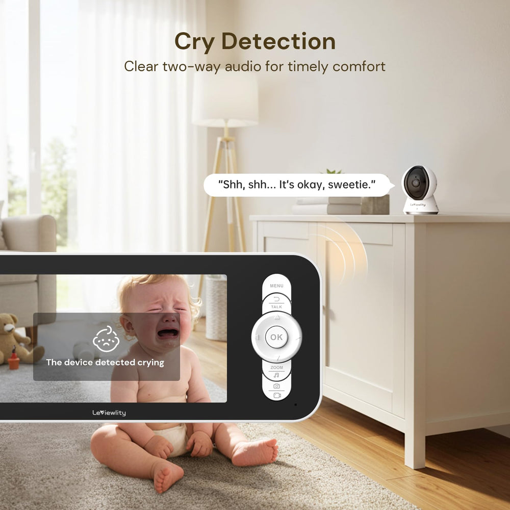 Leviewlity VOX and lullaby features soothe baby remotely