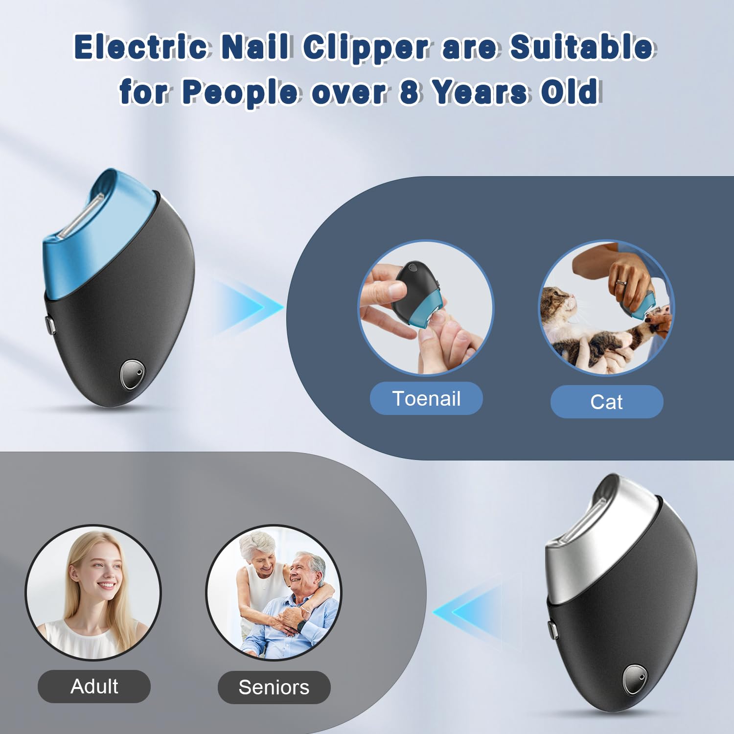 LE.VOLIFE Thick-nail capability with replacement heads for tough nails