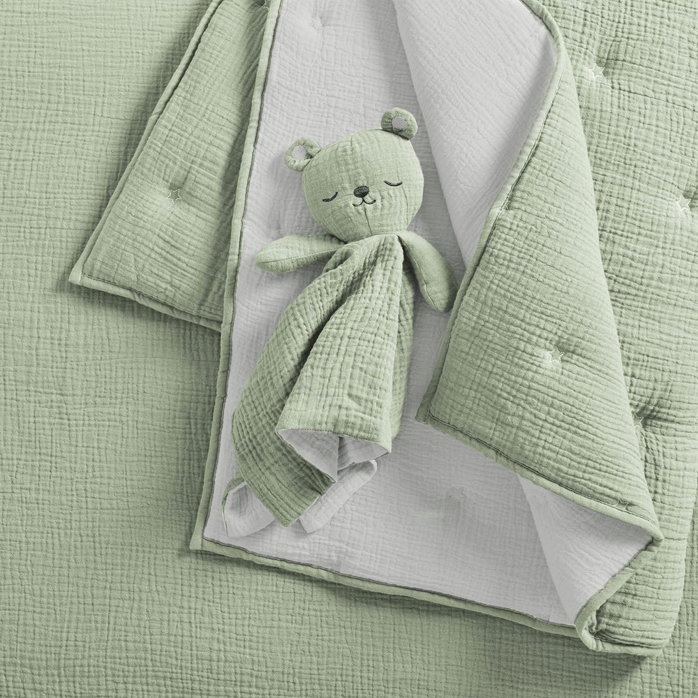 Levtex Baby Cloud Muslin Crib Set white swaddle two complements dreamy rest
