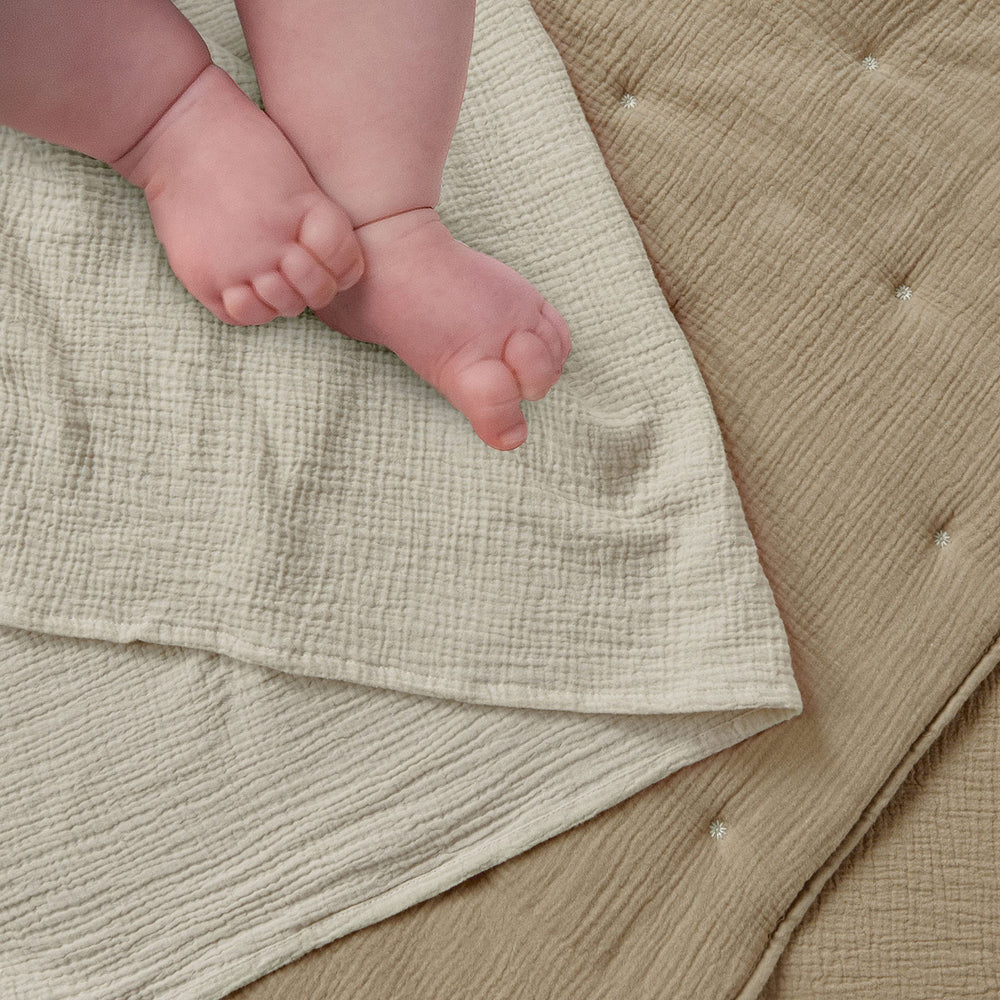 Levtex Baby Cloud Muslin nursery ambience image shows coordinated decor ideas.