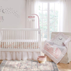 Levtex Baby Colette fitted sheet with unicorns and rainbows for soft nighttime sleep