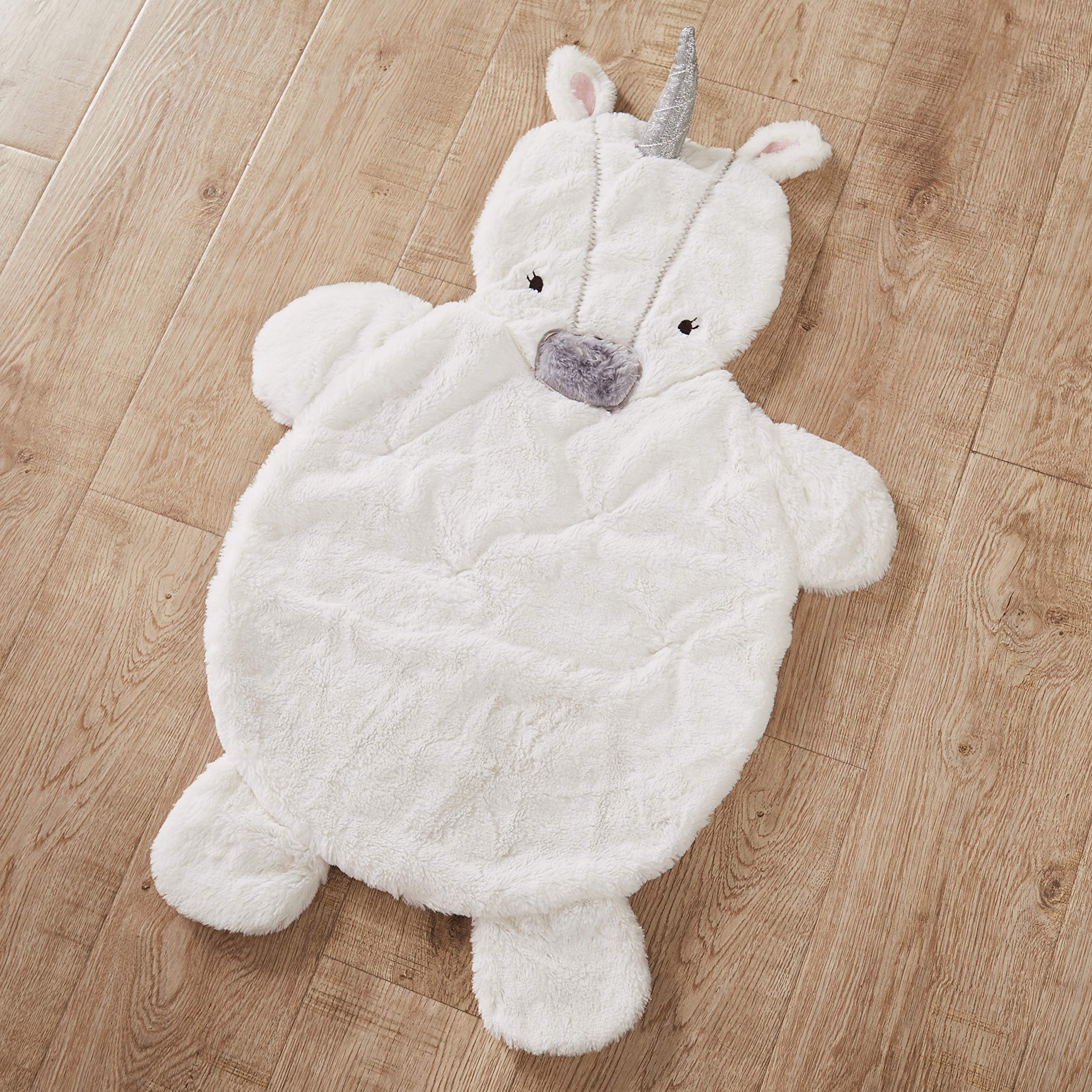 Closeup of Levtex Baby Colette playmat soft fabric and plush texture