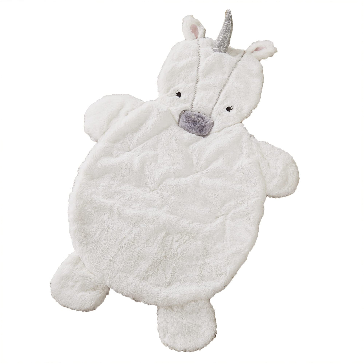 Levtex Baby Colette unicorn playmat in white pink grey for soft tummy time