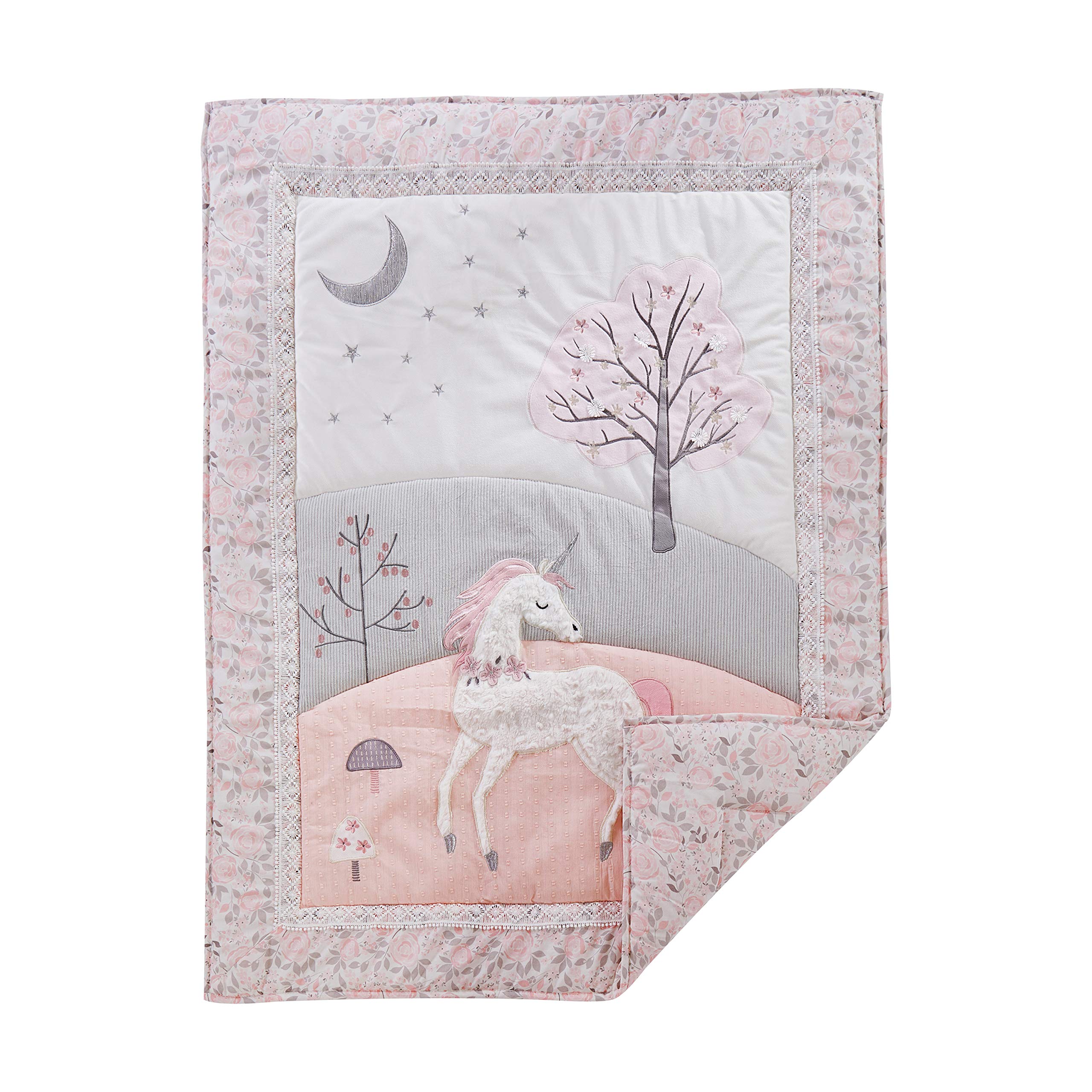 Levtex Baby Colette unicorn wall decal features forest scene for magical nursery decor