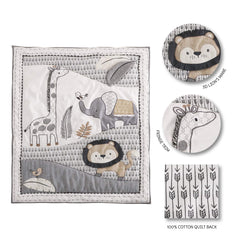 Levtex Baby Tanzania diaper stacker with arrow motif and lion head