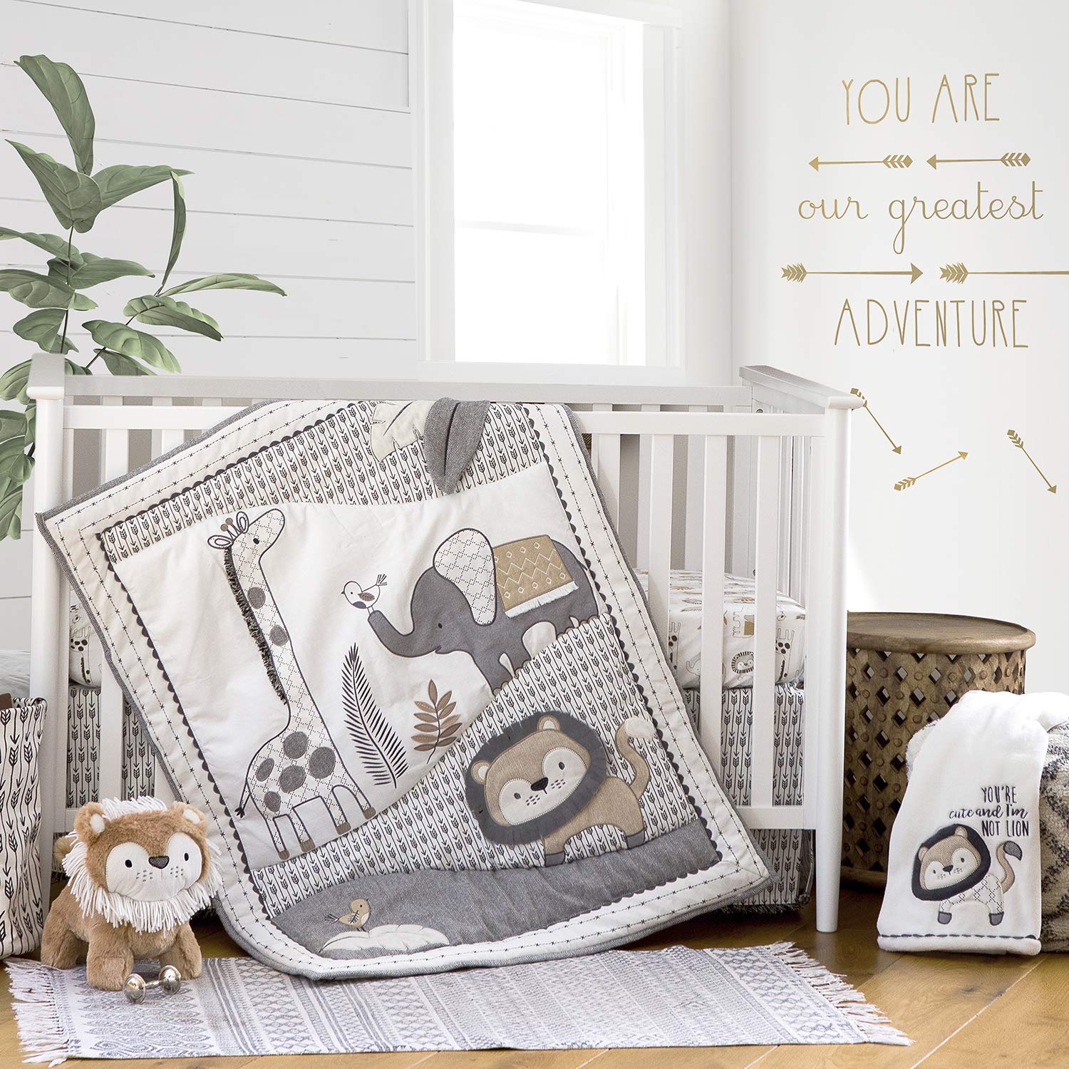 Levtex Baby Tanzania quilt with lion mane detail for cozy nursery decor