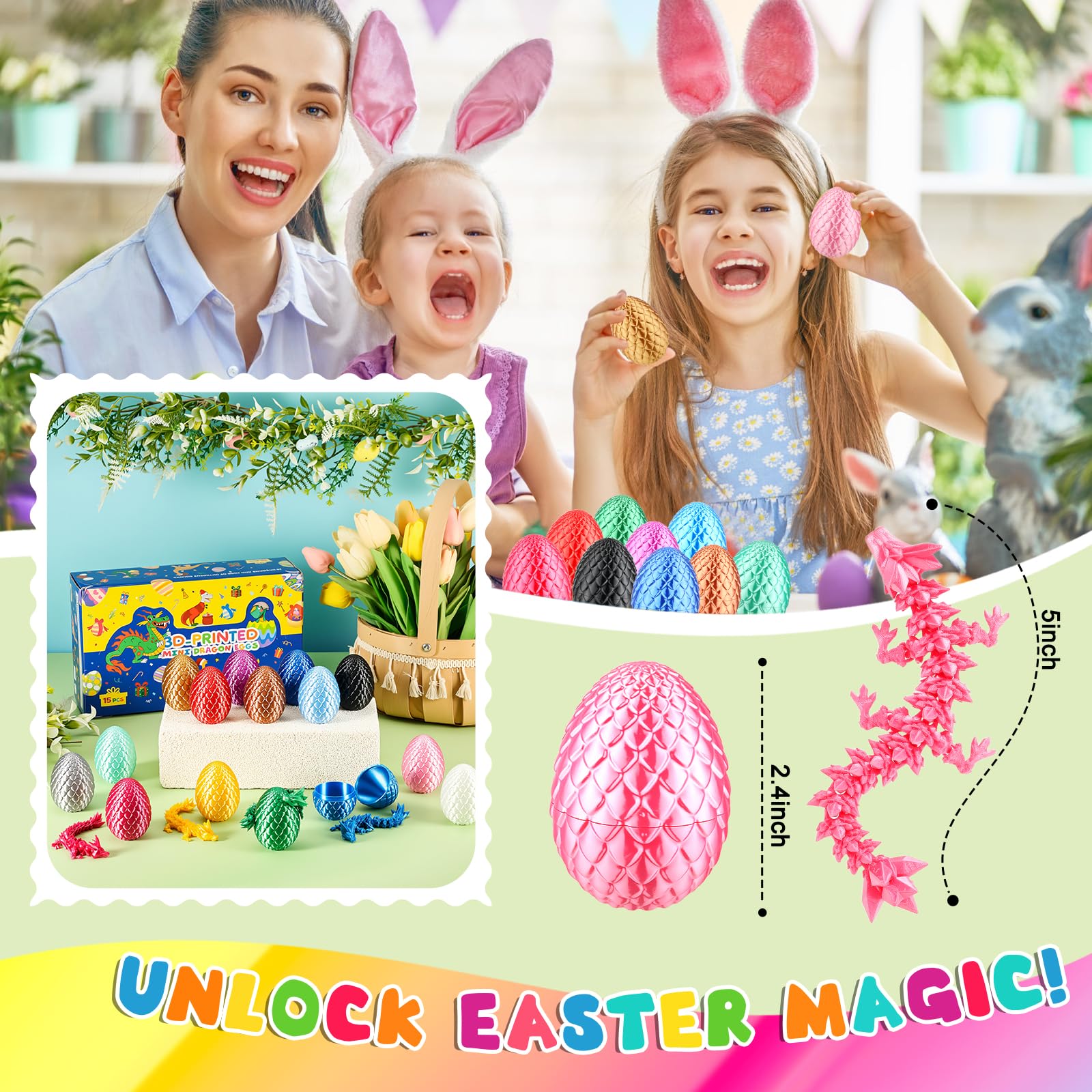 LEWELLRY dragon eggs treasure-hunt setup supports interactive play.