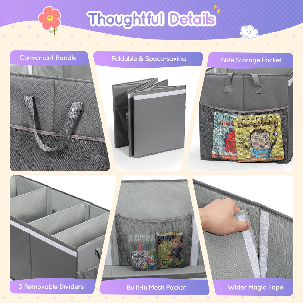 Lewondr toy chest in a living room for tidy play.
