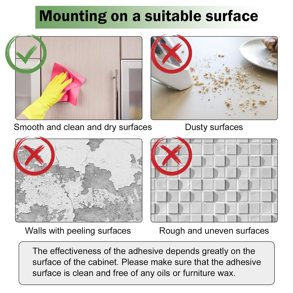 Lexng lock on fridge door demonstrates easy, no-drill mounting