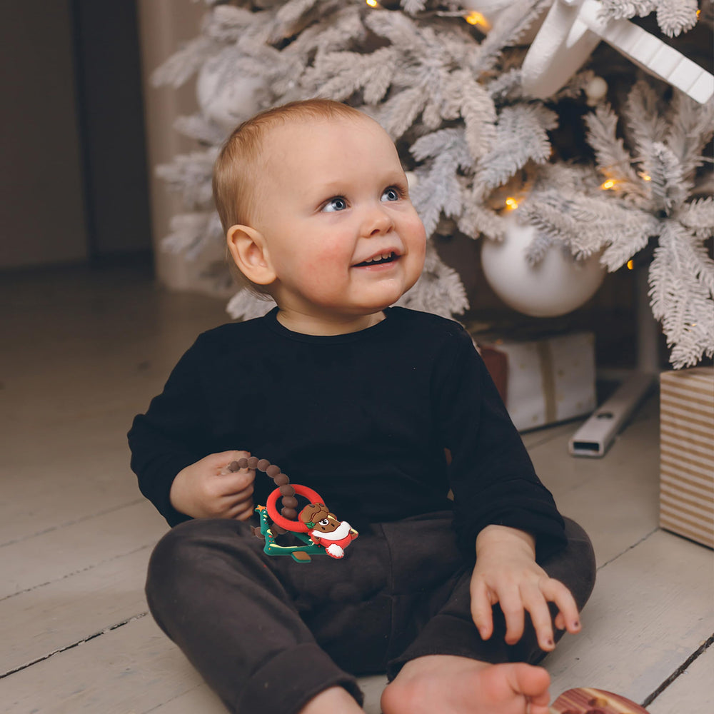 Leziazany Christmas teether duo supports soothing teething in winter.