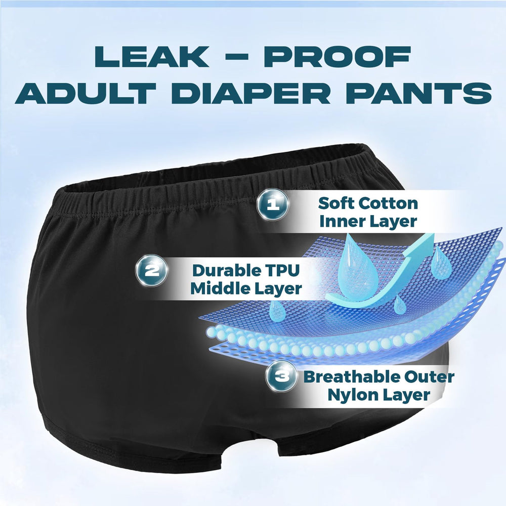 LFDAVP elastic waist and leg openings ensure secure and quiet fit