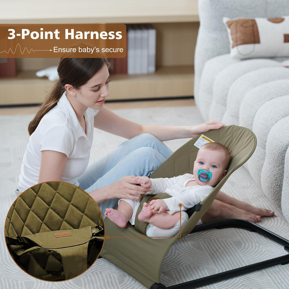 Lfhiwhd Bouncer ergonomic backrest supports growing neck and spine