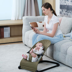 Lfhiwhd Baby Bouncer three-point harness keeps infant safe during play