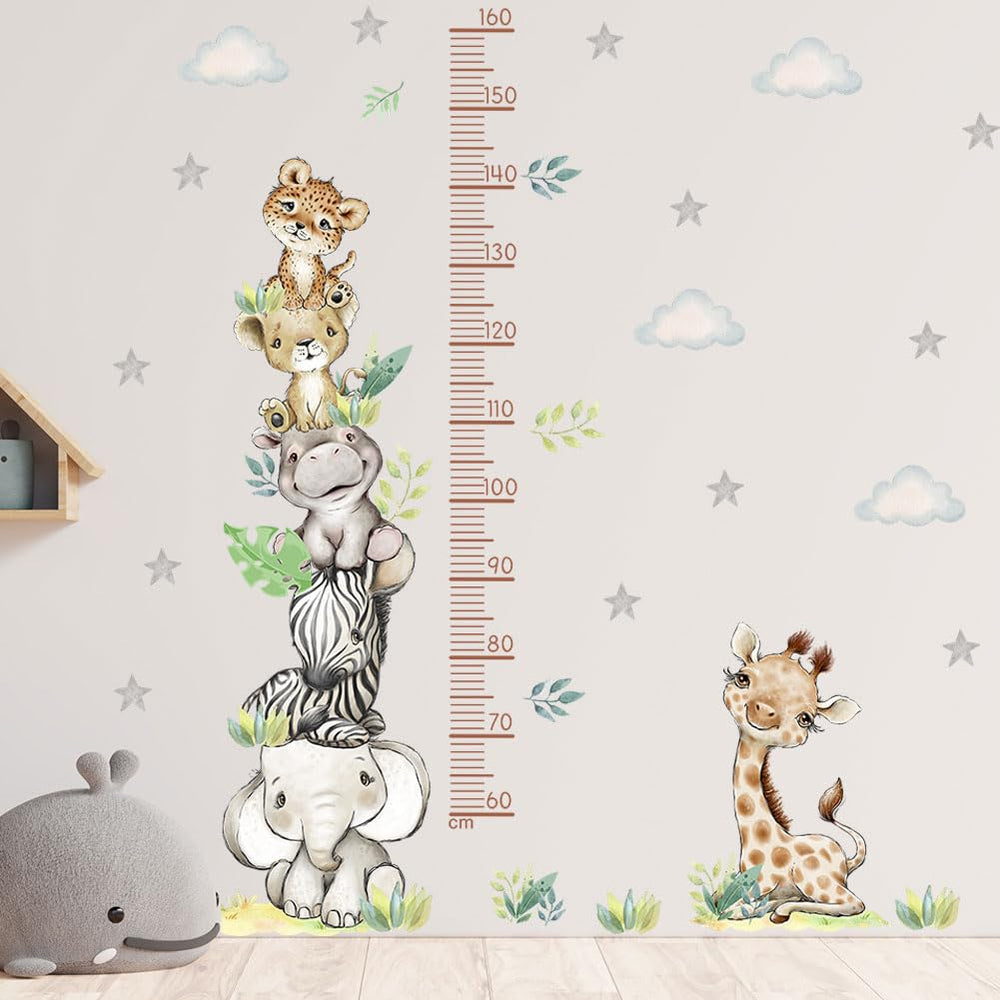 LFQZSNHD jungle growth decal in soft tones enhances playroom decor.