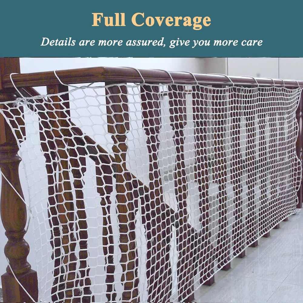 LGLFDJ safety net in white used as balcony rail guard