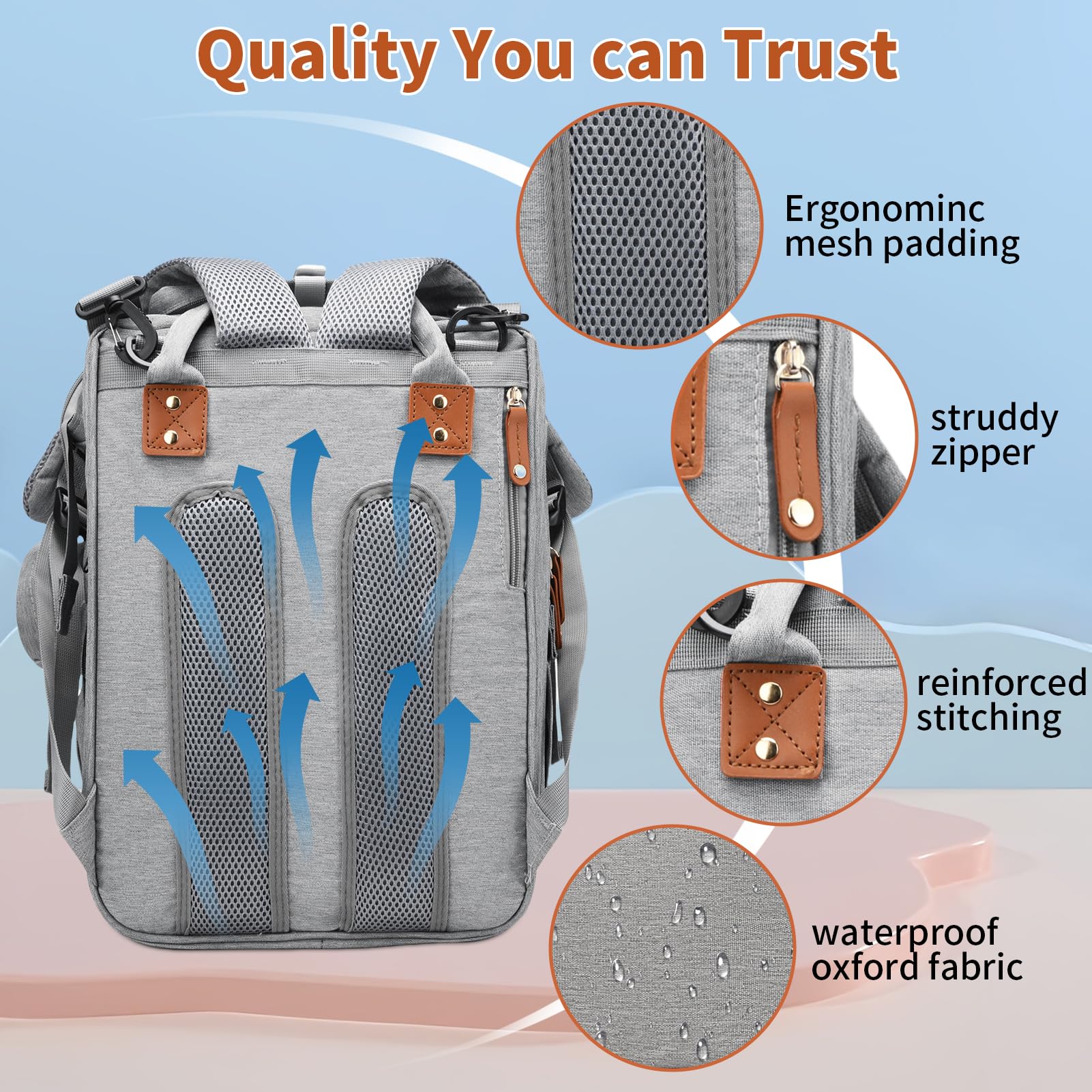 LHDYMXYN detachable changing station extends bag use beyond baby years