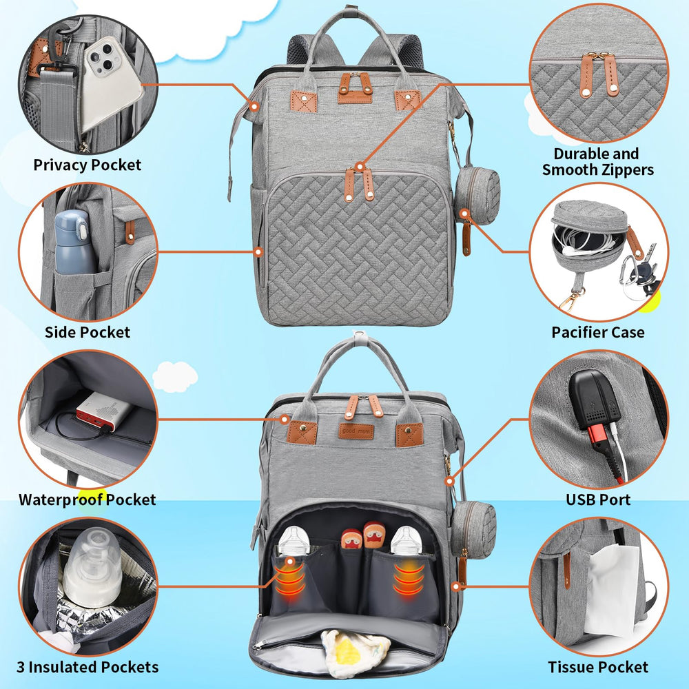 LHDYMXYN aluminum-foil front pocket keeps bottles warm during outings