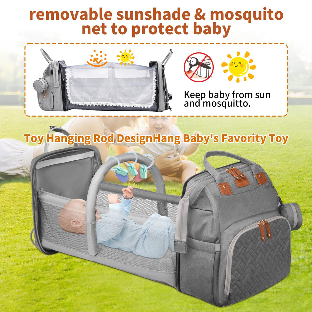 LHDYMXYN storage pockets organize diapers and bottles for family travel