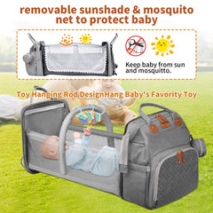 LHDYMXYN storage pockets organize diapers and bottles for family travel