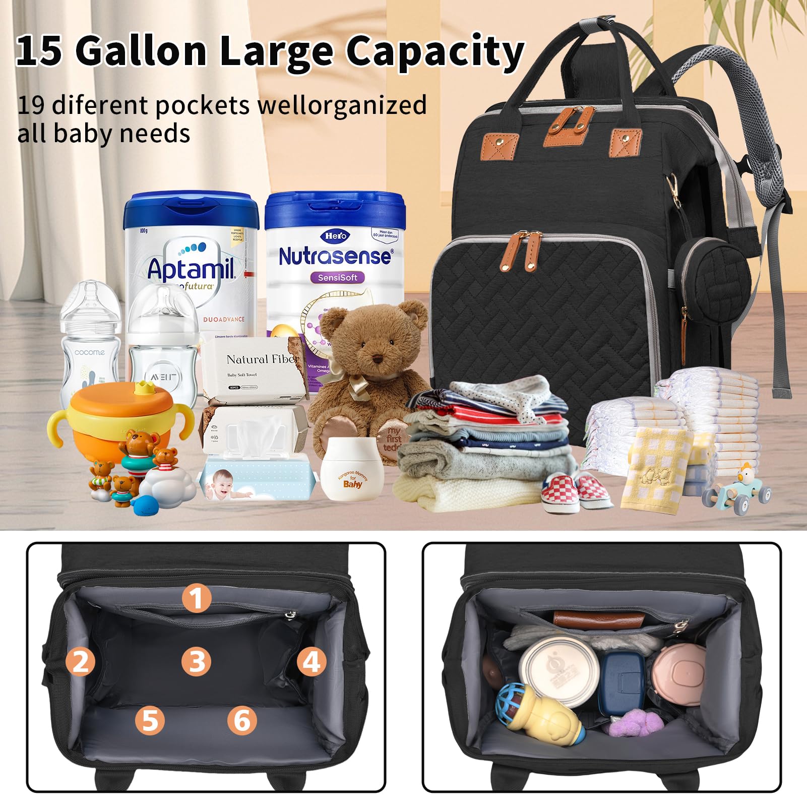 LHDYMXYN waterproof-backpack protects baby gear in wet weather