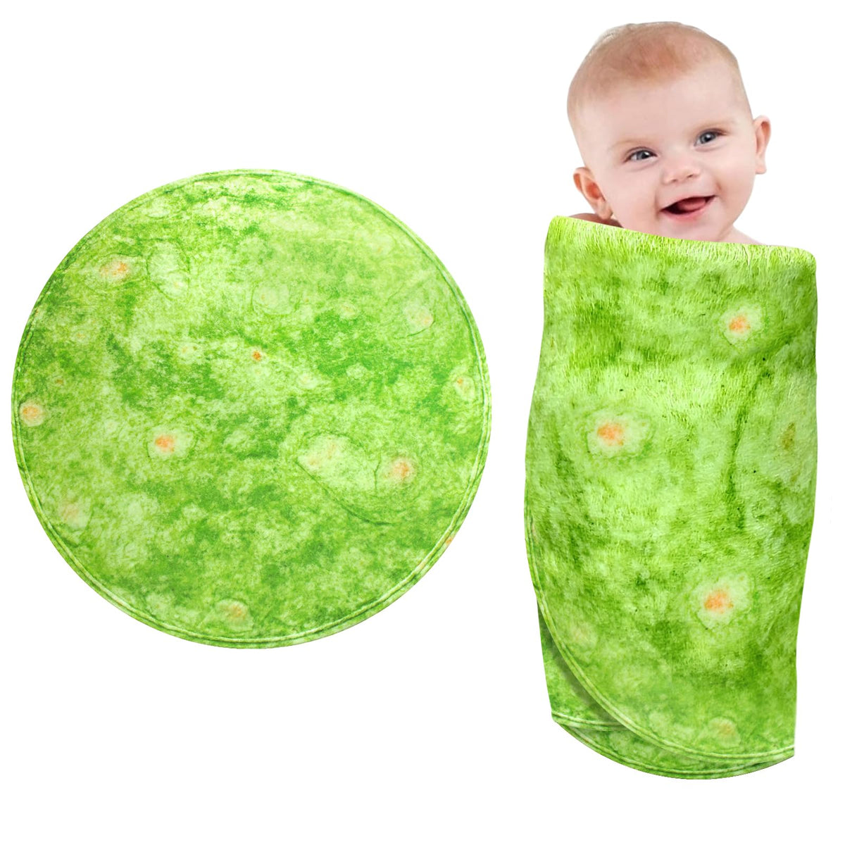 Lhedon Spinacia baby wrap blanket for snuggly swaddling and cozy cuddle time.