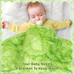 Lhedon Spinacia toddler-wrap blanket keeps little ones warm during playtime.