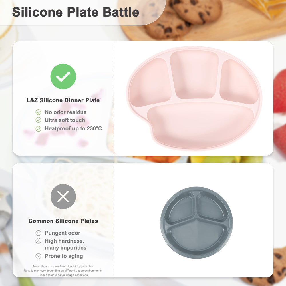 Li & Zhao silicone plate uses food-grade material safe for reheating