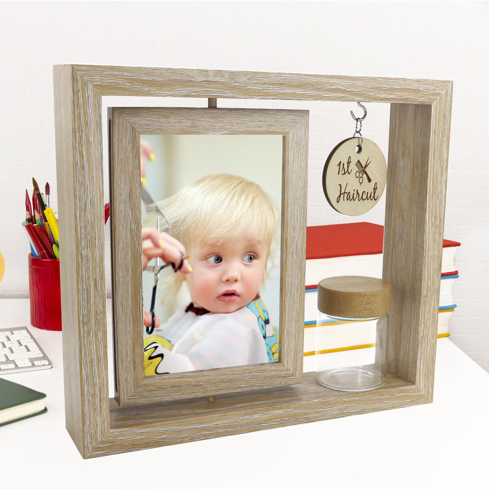 Liannan keepsake jar stores baby's first hair securely for a lasting memory
