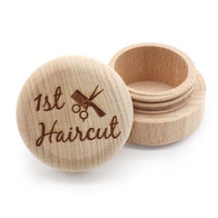 Liannan custom first haircut curl keepsake box with personalized engraving preserves curls.