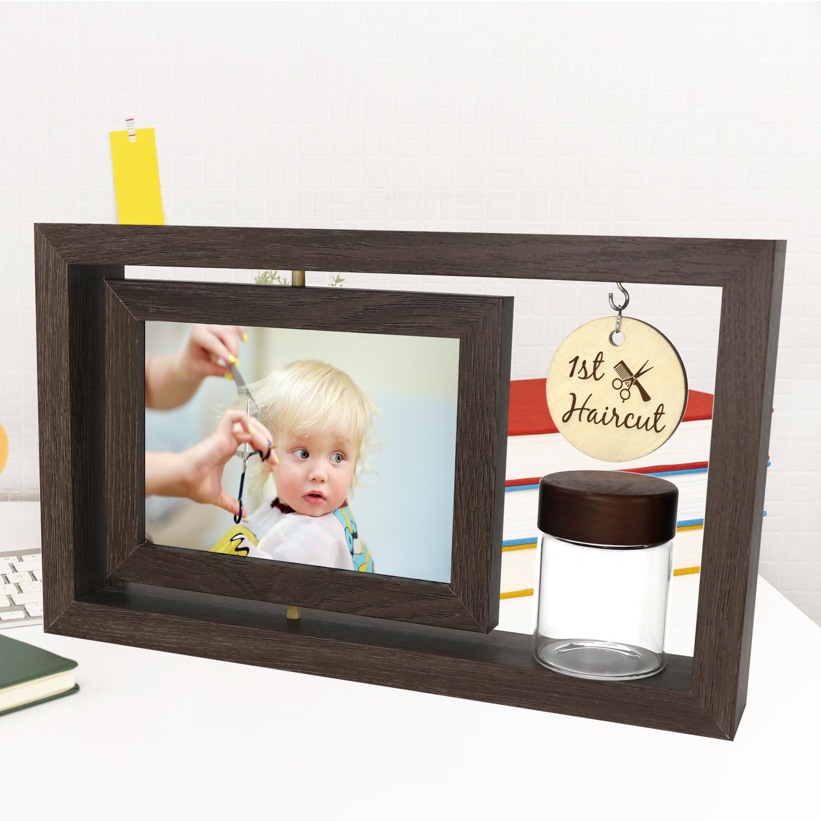 Liannan hair keepsake jar stores baby's first locks safely as a timeless memory.