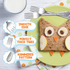 LIANYU kid-size 6-inch forks help toddlers self-feed easily.