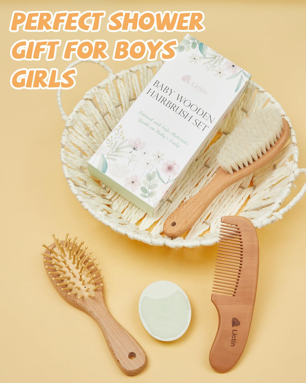 Lictin 4-piece grooming set supports growing with your baby.