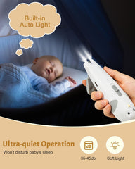 Lictin six grinding heads for baby and adult grooming versatility.