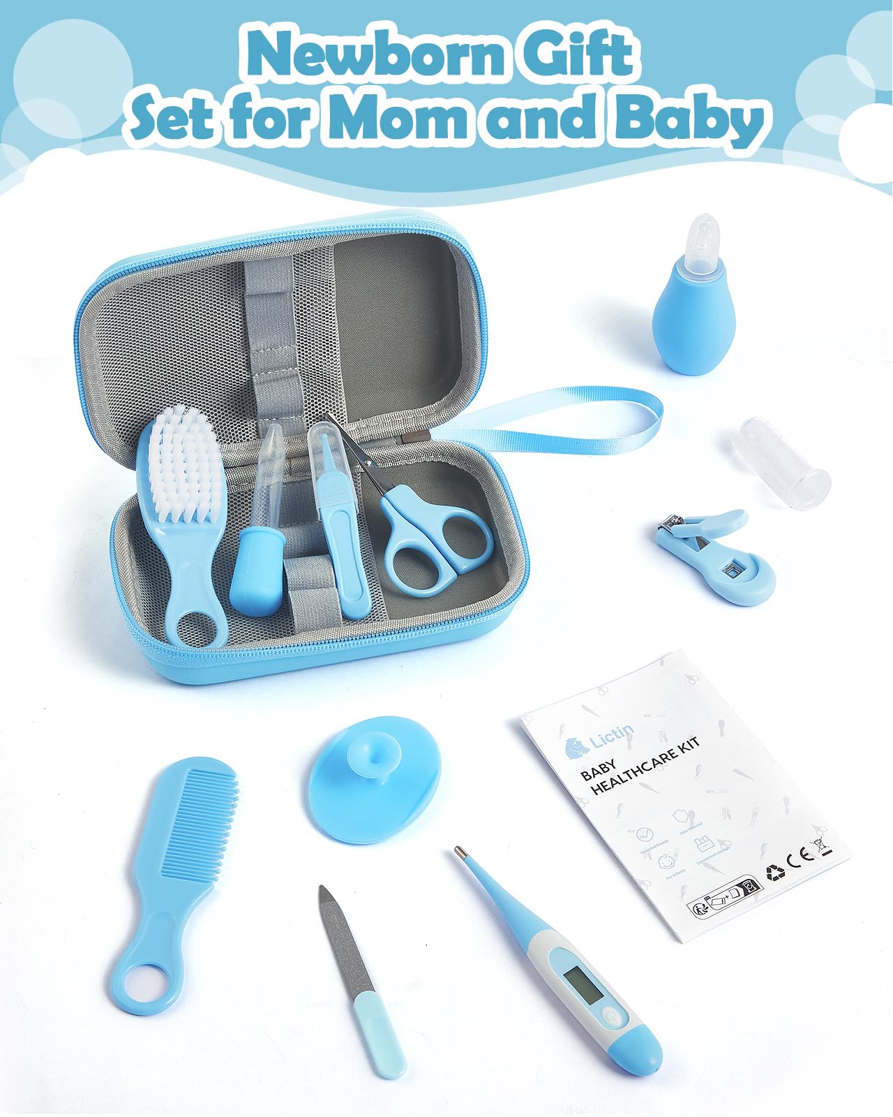 Lictin nasal aspirator helps clear tiny passages gently.