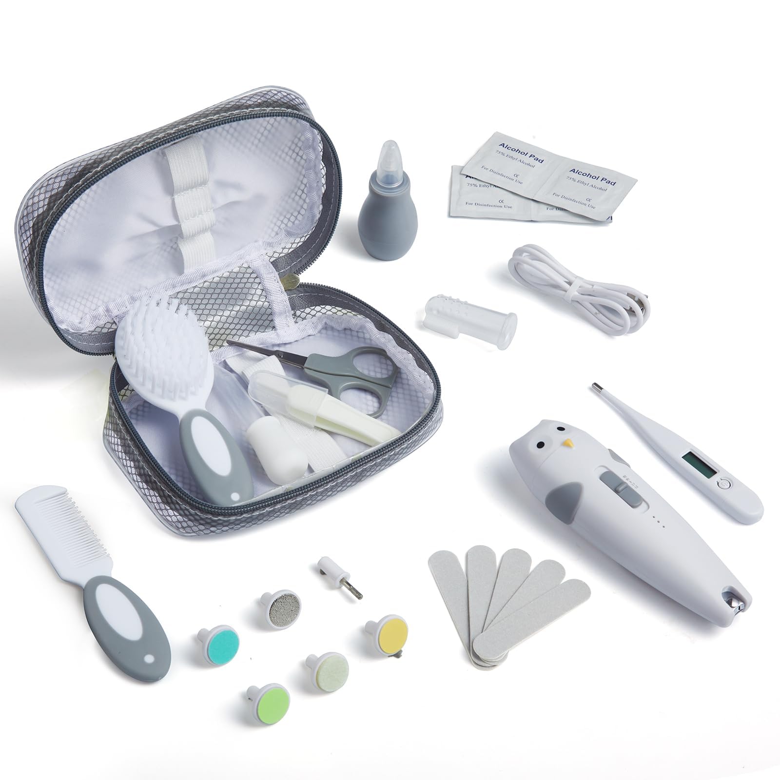 Lictin baby grooming tools including tweezers and brush for careful care.