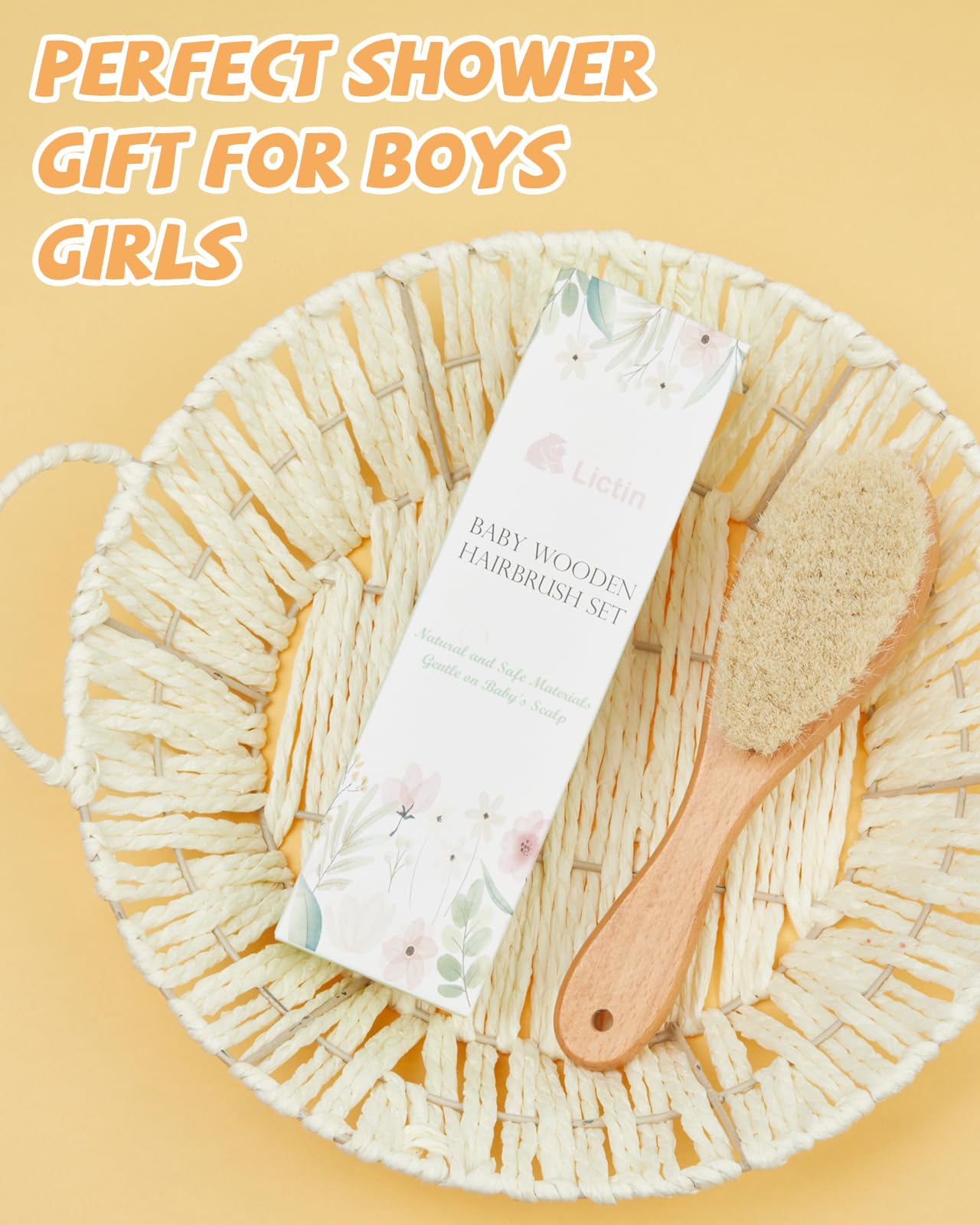 Lictin wooden gift box makes a charming baby shower gift.