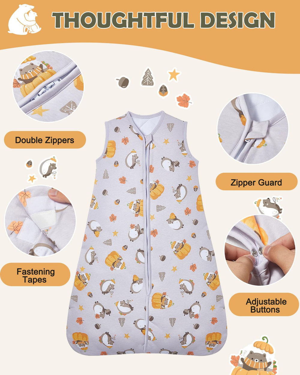 Lictin wearable blanket armhole studs for adjustable fit.