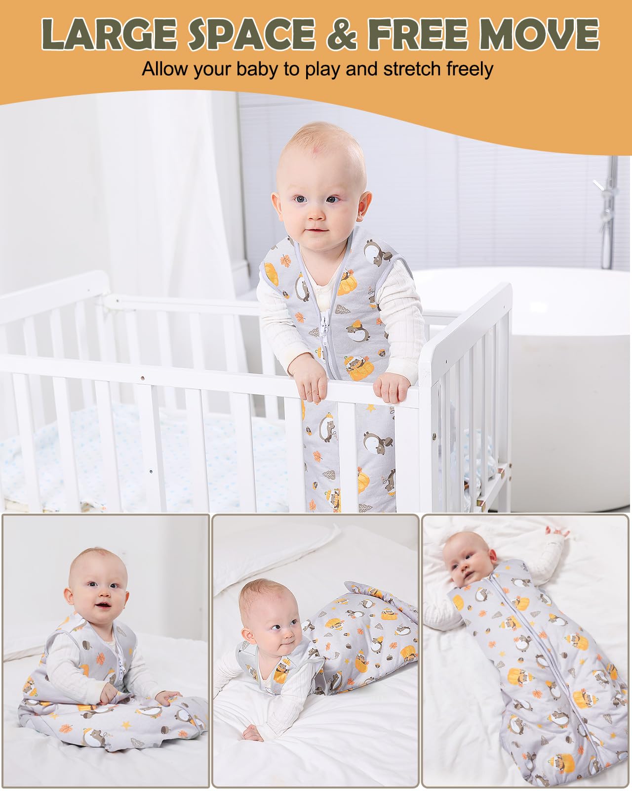 Lictin 2.5 tog winter sleep sack for cool nurseries.