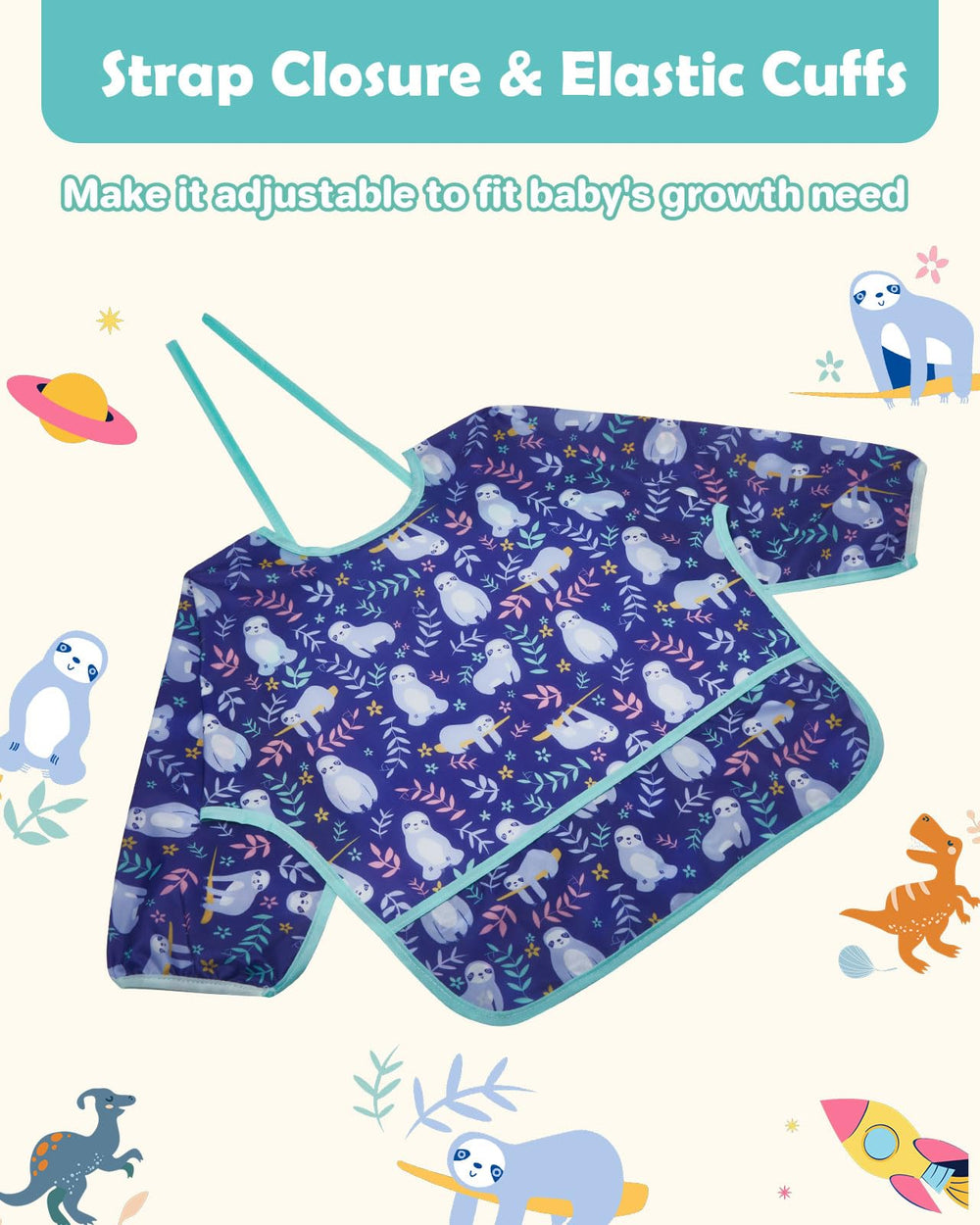 Lictin easy-clean bibs wipe clean after meals