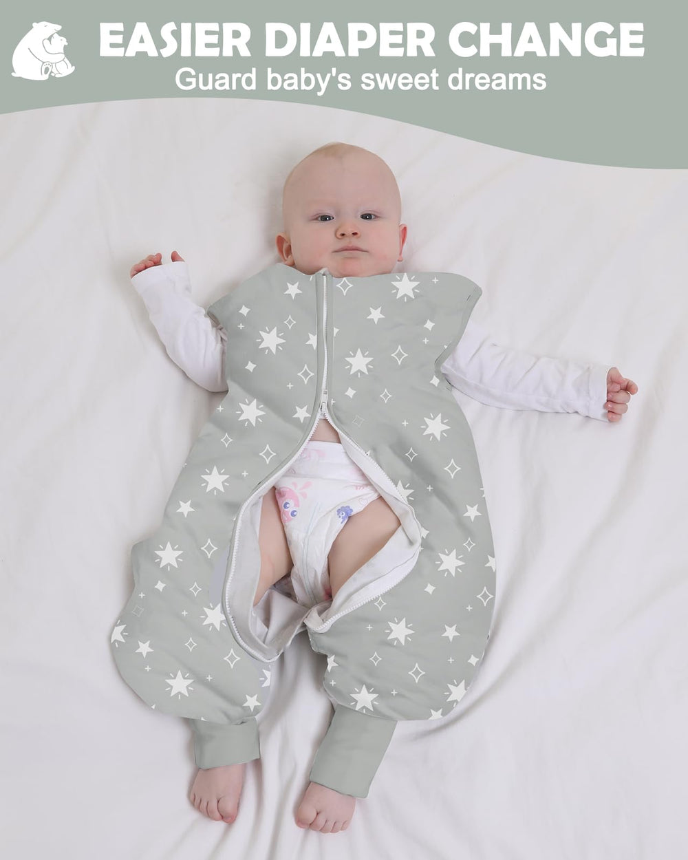 Lictin sleeveless sleep sack for breathable warmth