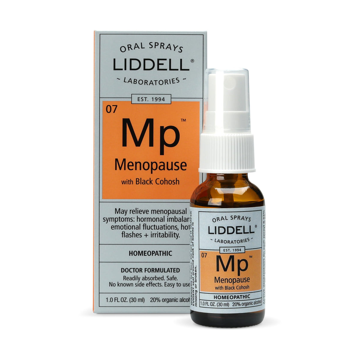 Liddell menopause spray bottle front for natural relief