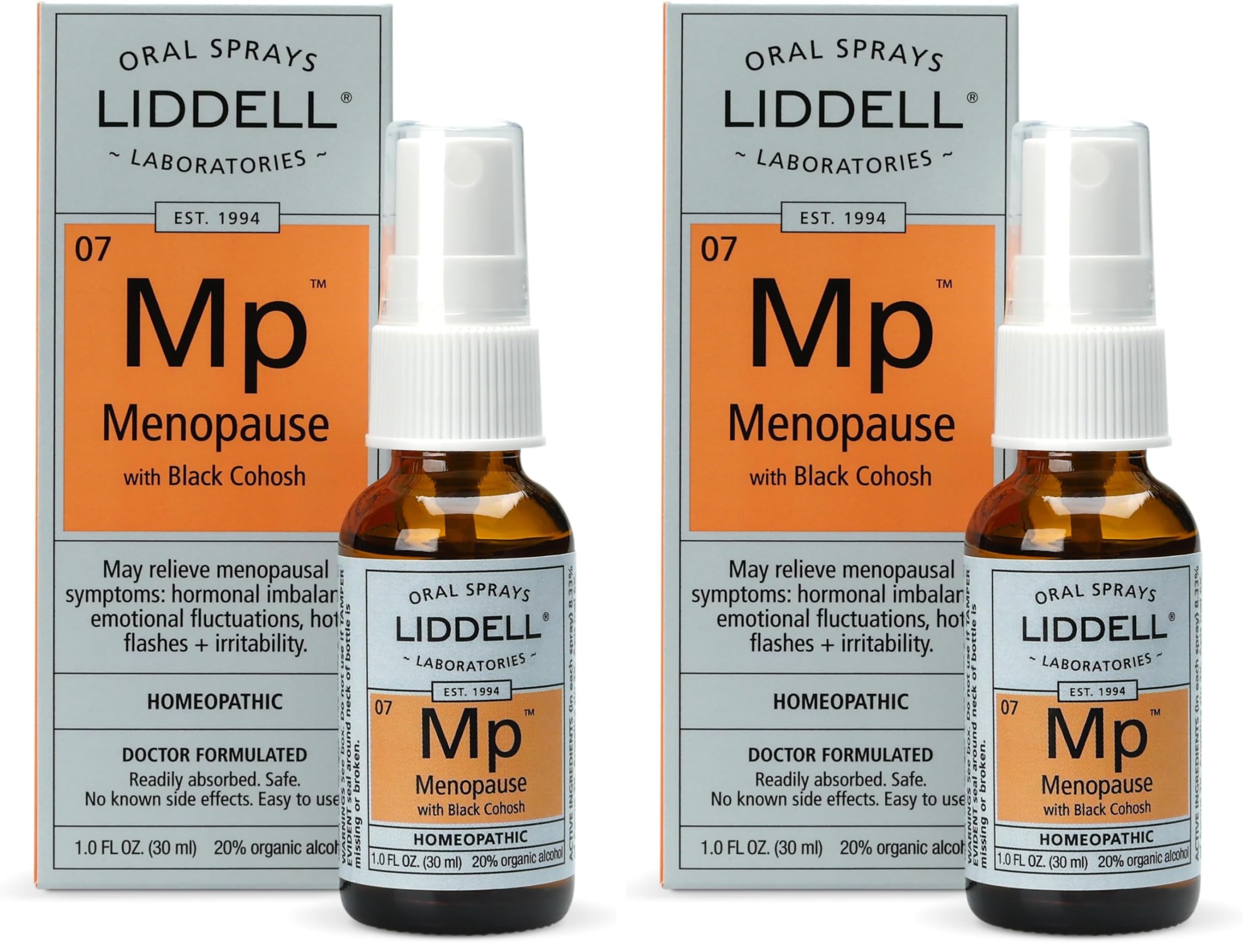 Liddell menopause spray bottle ready for at-home use and daily relief
