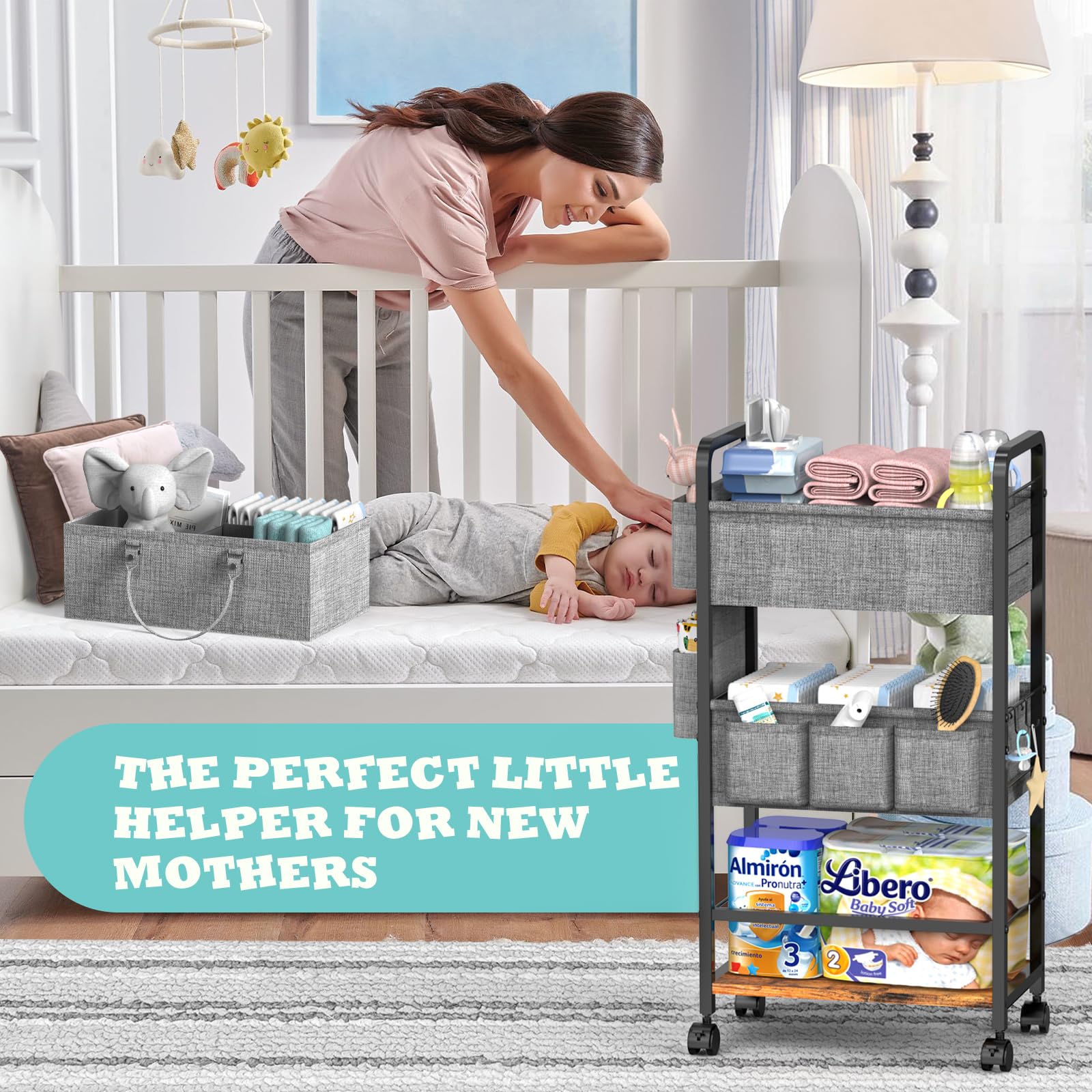 LIDTOP dust-proof drawer keeps baby items clean and accessible.