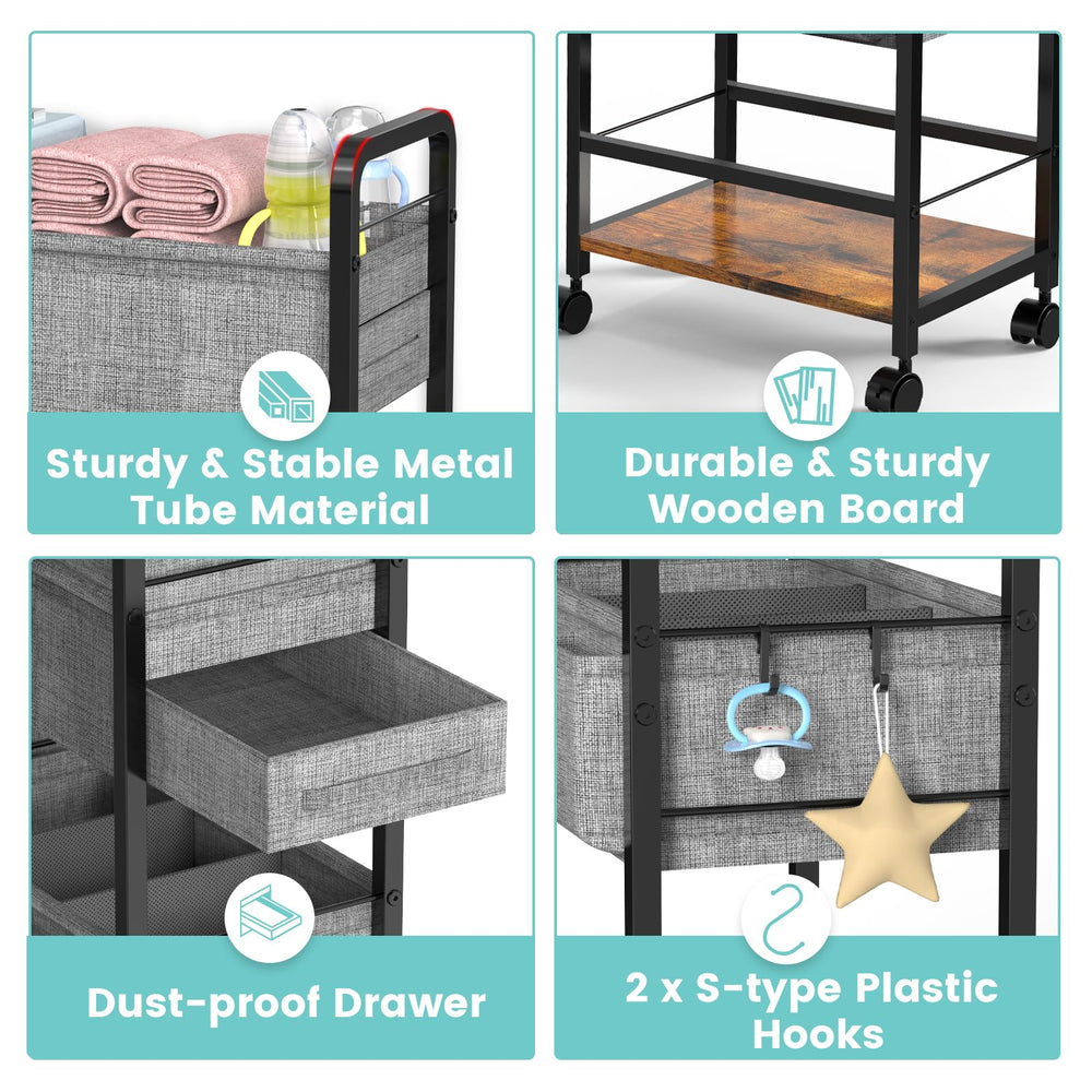 LIDTOP sturdy metal frame with bottom board supports heavy items securely.