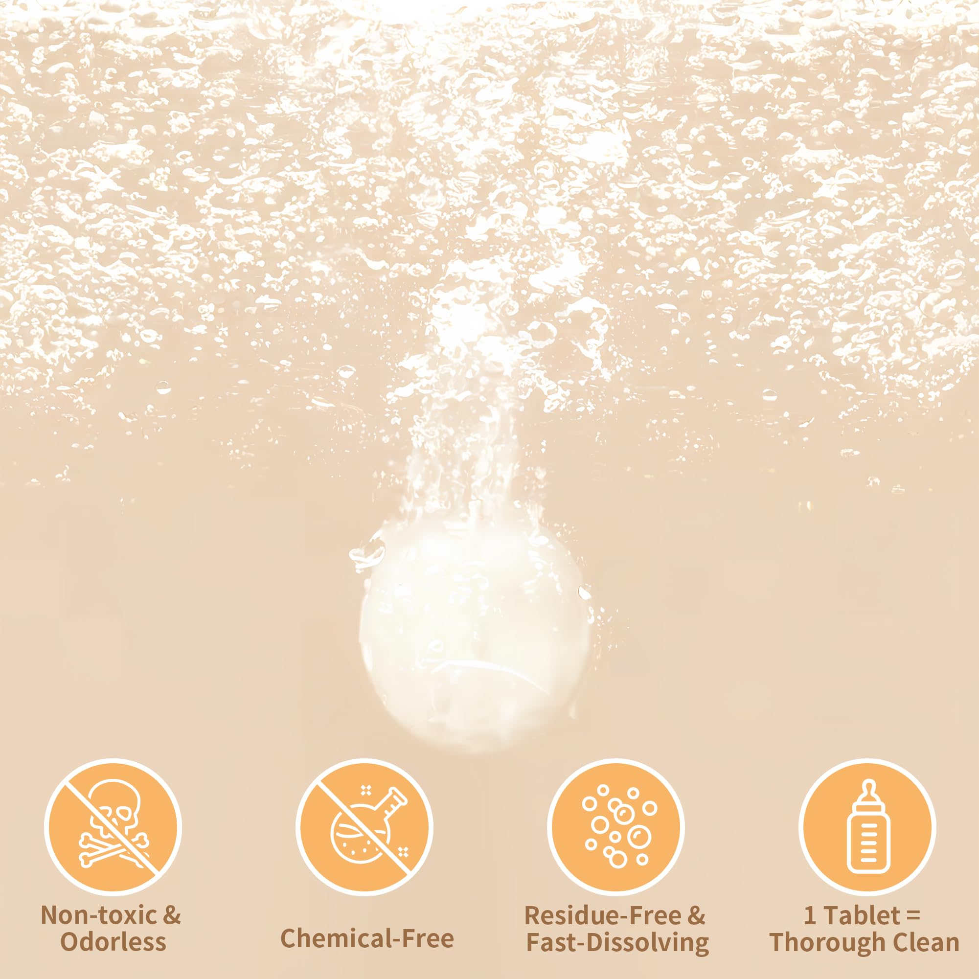 Liebnest descaling tablets shown with multiple brands for all bottle washers.