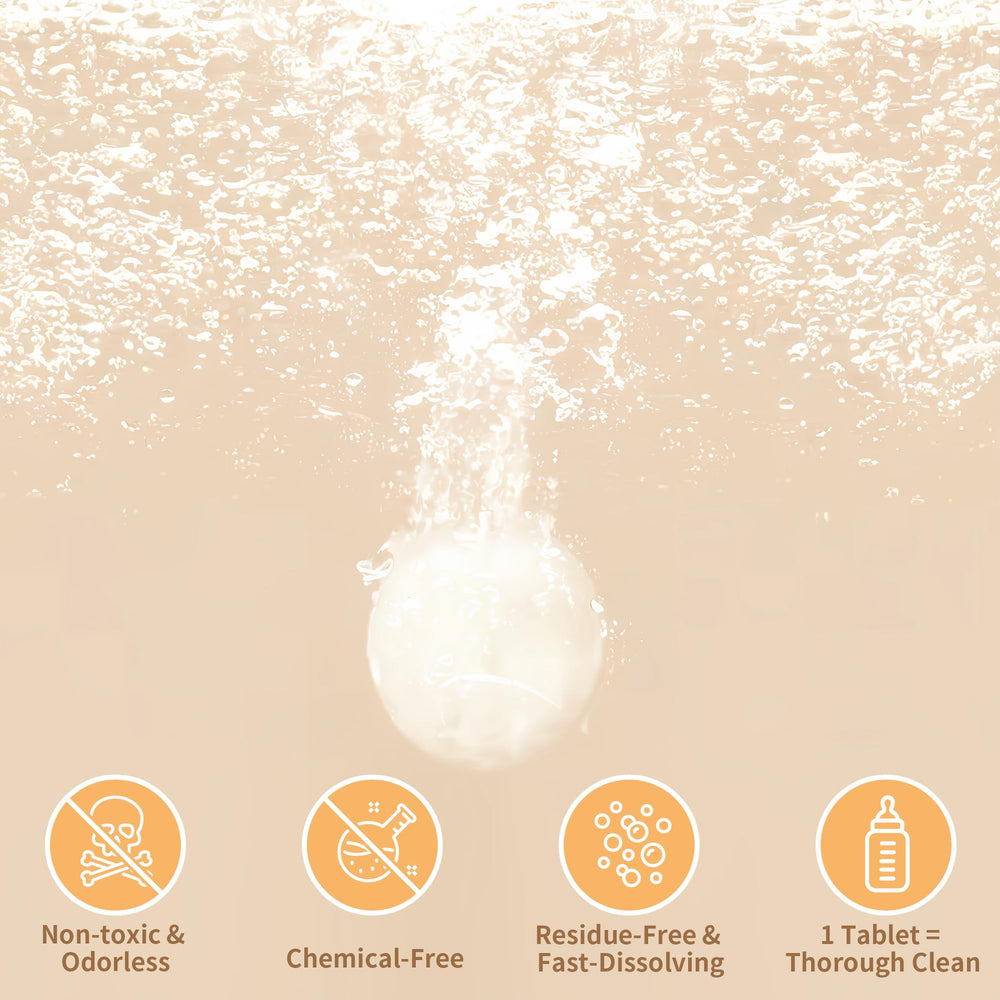 Liebnest descaling tablets shown with multiple brands for all bottle washers.