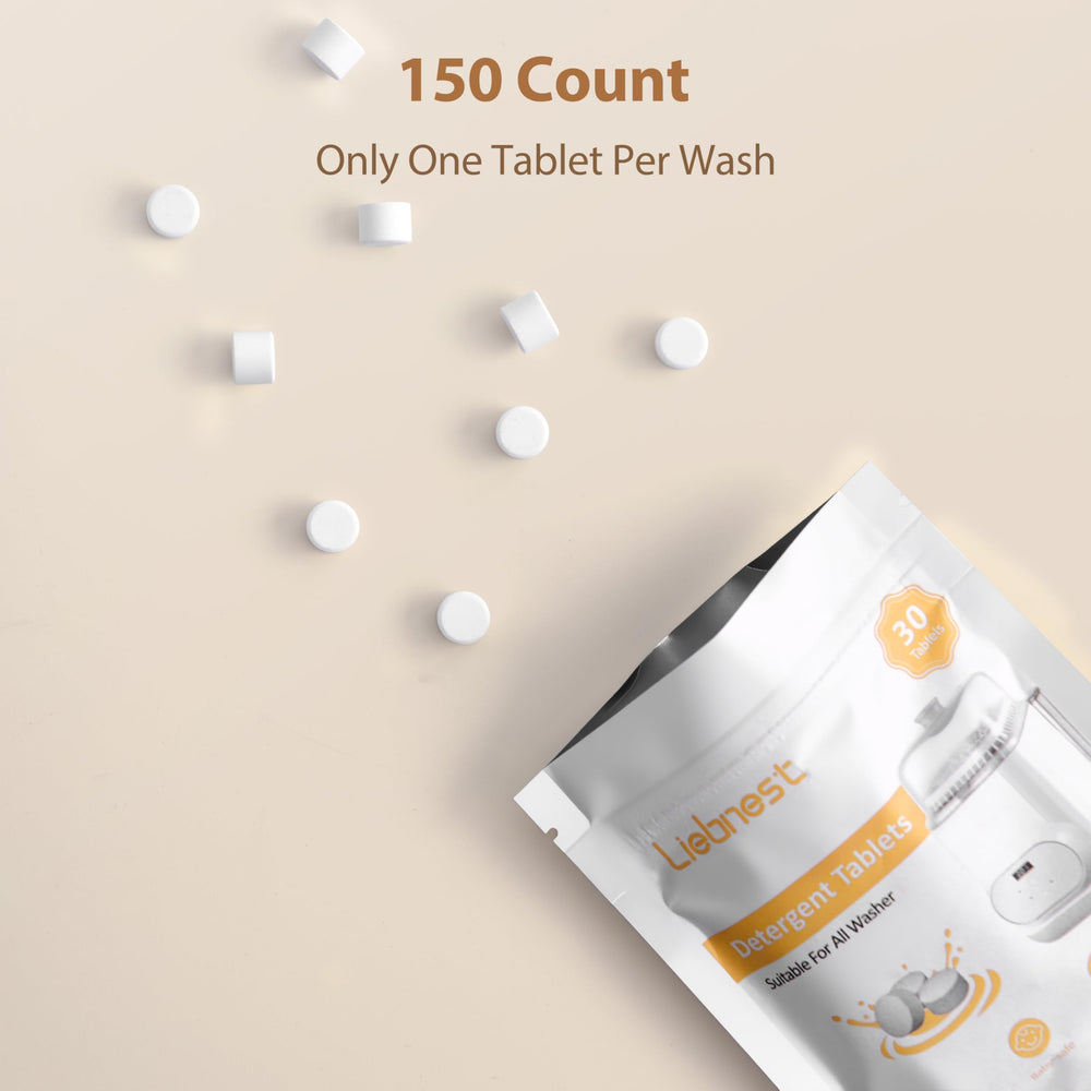 Liebnest travel-friendly bottle-washer tablets ideal for trips.