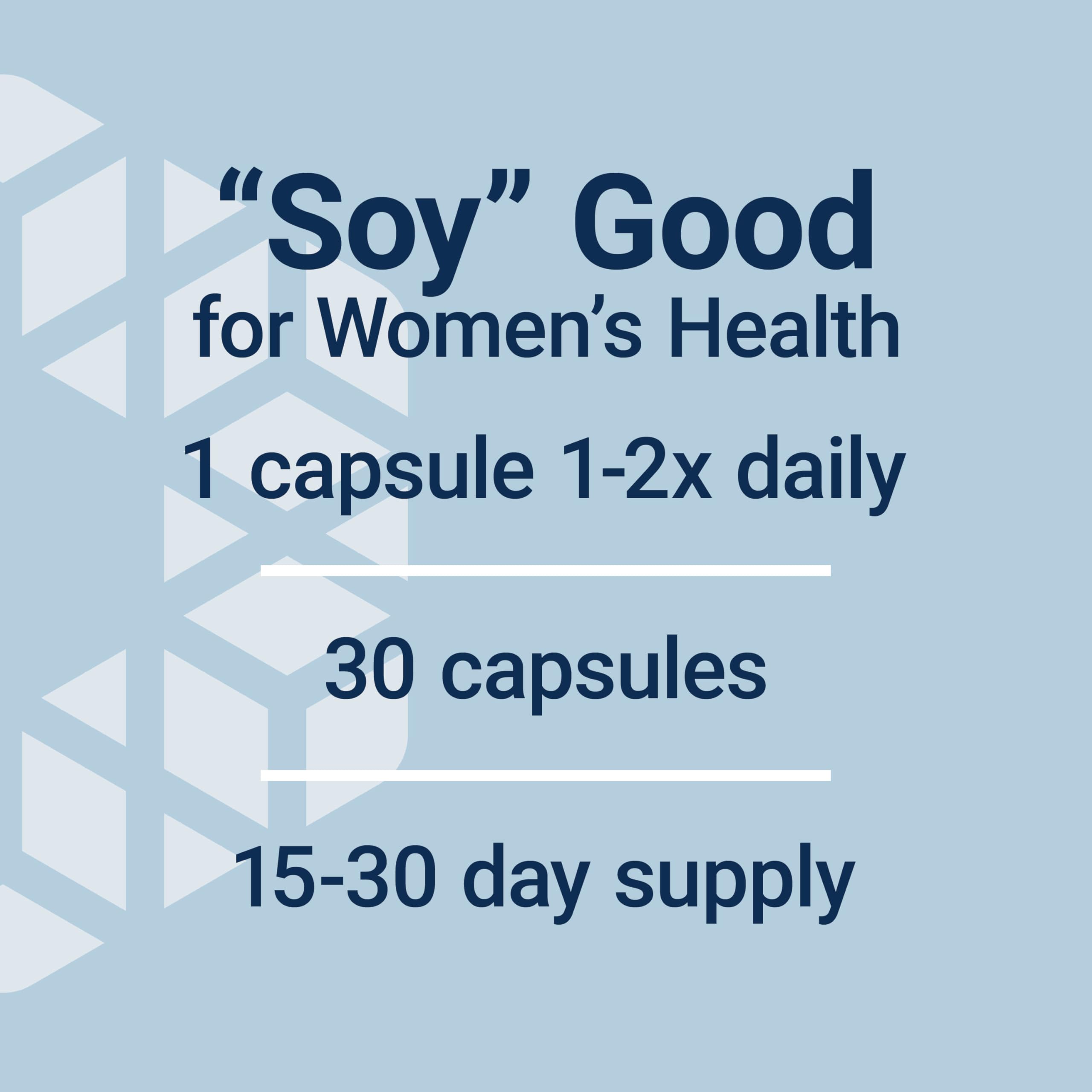 Life Extension 40-percent isoflavones detail emphasizes standardized potency.