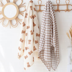 LifeTree 47x47 inch swaddle blanket offers generous space for secure swaddling.