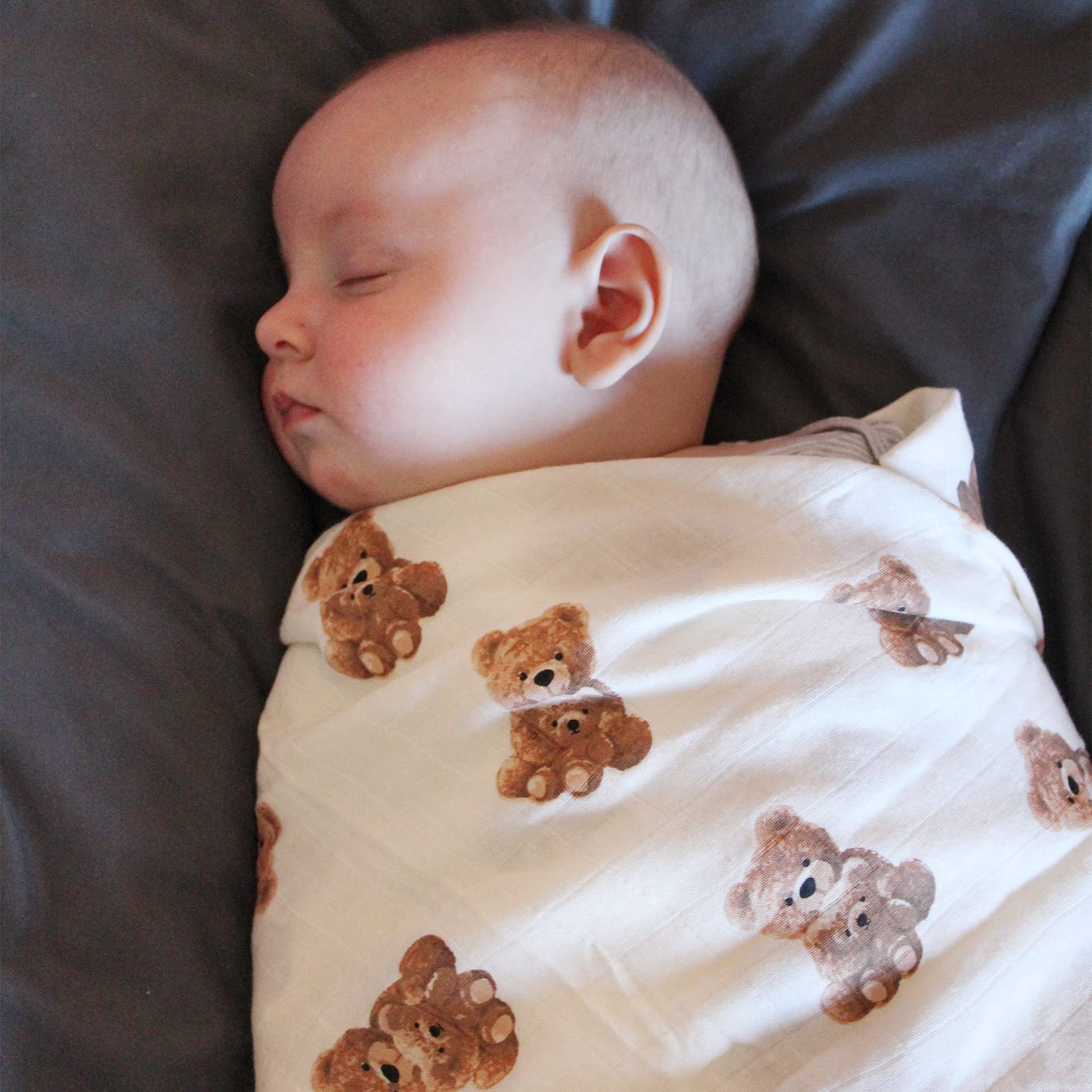 LifeTree muslin blanket serves as a crib sheet and playtime mat.